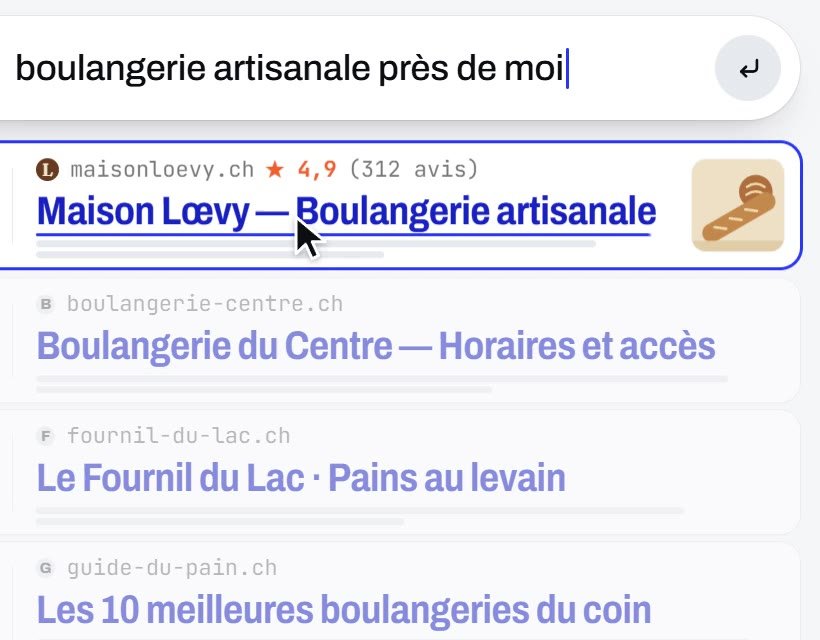 Recherche « boulangerie artisanale près de moi » : le site Maison Lœvy apparaît en premier